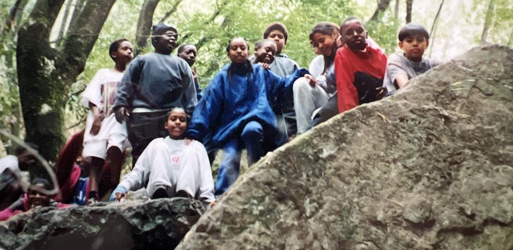 Group of lower graders on nature outing